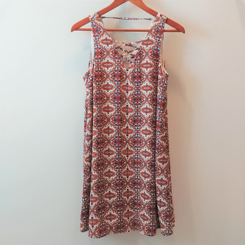 Juniors Summer Dress, Shift Style, Size Medium